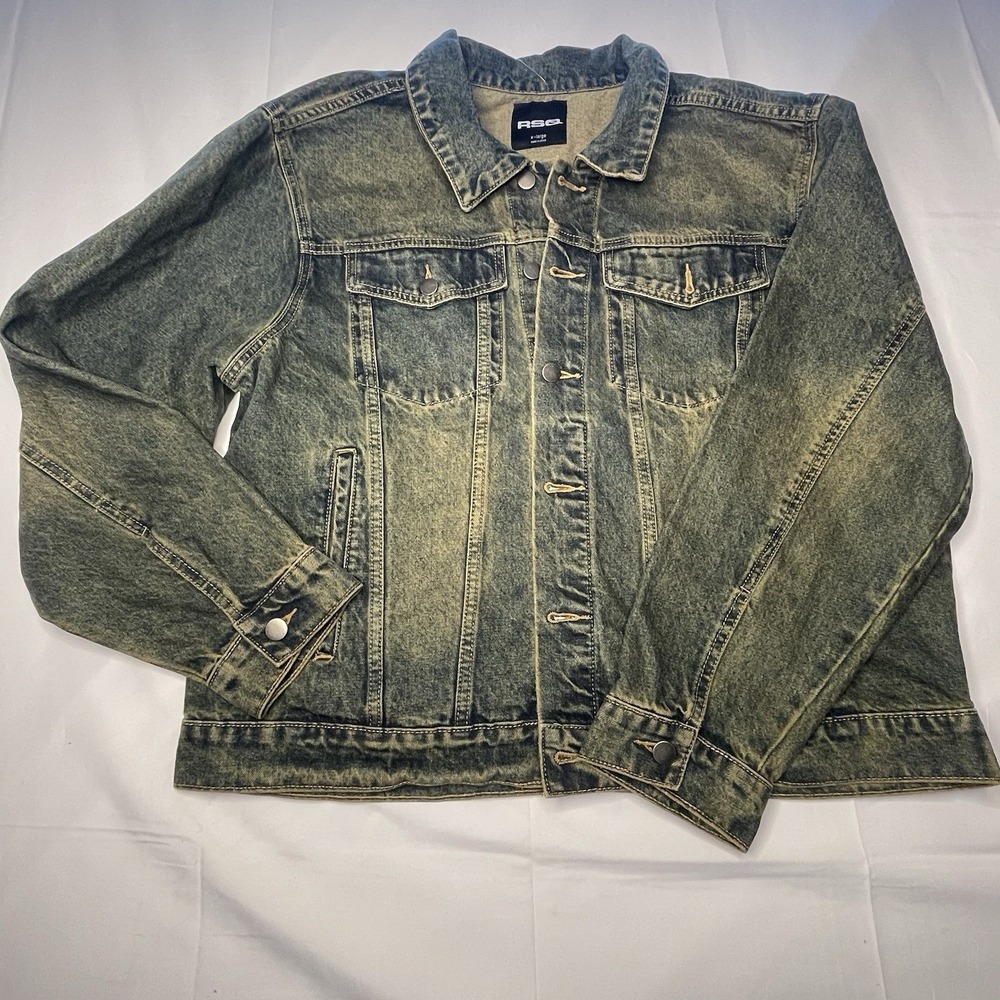 RSQ Men's Overdye Denim Trucker Jacket XL NWT | Casual Fall Layer | Retail $54